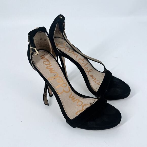 Sam Edelman Shoes - Sam Edelman Eleanor Black Suede Sandal Heels Size 8